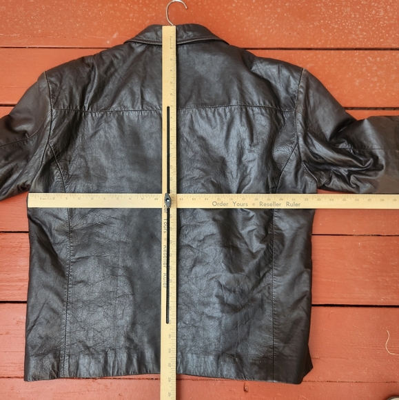 BOSTON HARBOUR Men's Bomber Jacket Large Black Leather Quilted Lining - Picture 11 of 15